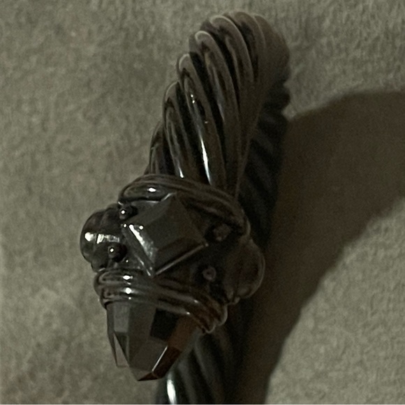 EUC DAVID YURMAN 10 mm Black Aluminum Renaissance Cable Bangle - Picture 7 of 10
